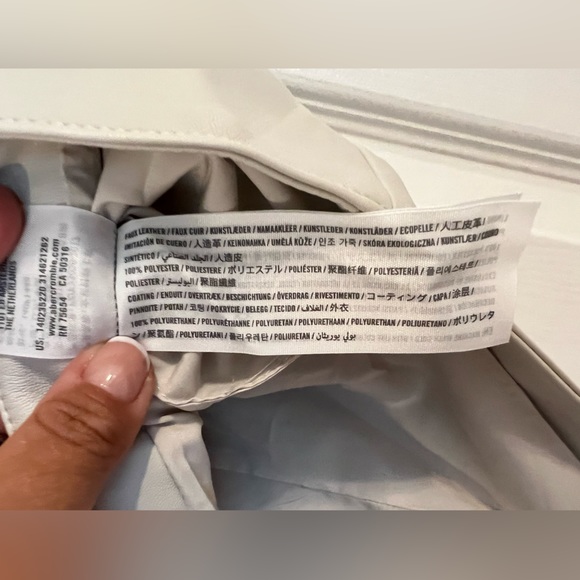 NWT Abercrombie & Fitch Vegan Leather Corset Scoop Neck Tank Top Cream size L - Picture 11 of 13